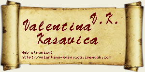 Valentina Kasavica vizit kartica